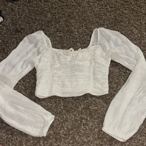 Hollister White Lace Blouse